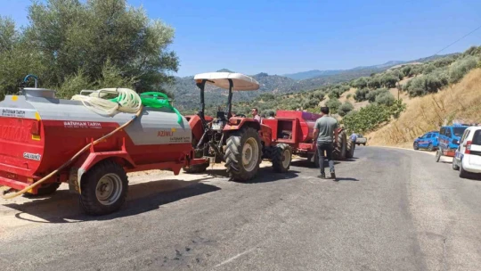 Dumanı gören bölgeye koştu, yangın kısa sürede söndürüldü
