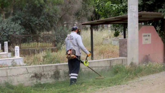 Efeler Belediyesi mezarlıklardaki çalışmalarını sürdürüyor