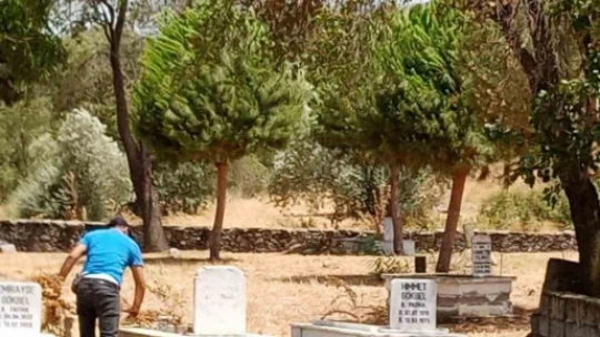 Efeler Belediyesi mezarlıklarda bakım ve temizlik çalışmalarını sürdürüyor