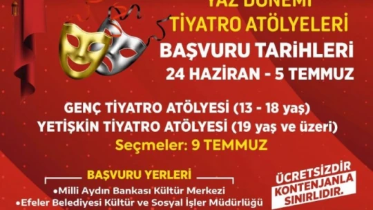 Efeler Belediyesi tiyatro atölyesine başvurular başladı