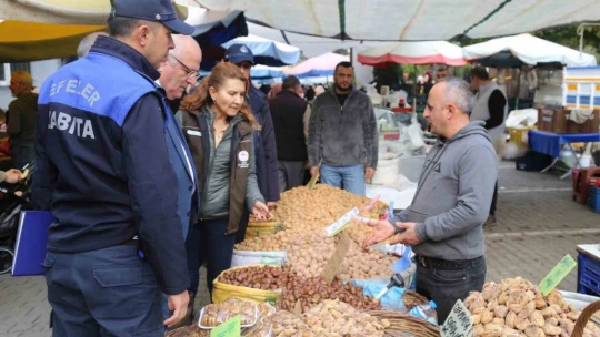 Efeler Belediyesi Zabıtası pazar yeri denetimi gerçekleştirdi