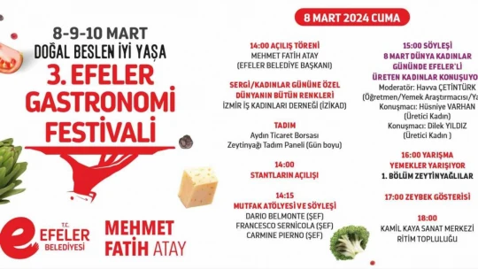 Efeler'de 3'üncü Gastronomi Festivali başlıyor