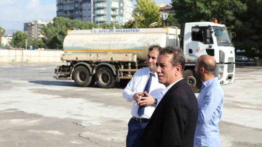 Eski otogar alanı temizlendi, Başkan Yetişkin çalışmaları yerinde inceledi