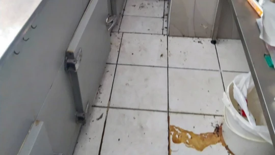 Etlerin çürüyüp koktuğu kasap dükkanını Efeler Belediyesi temizledi
