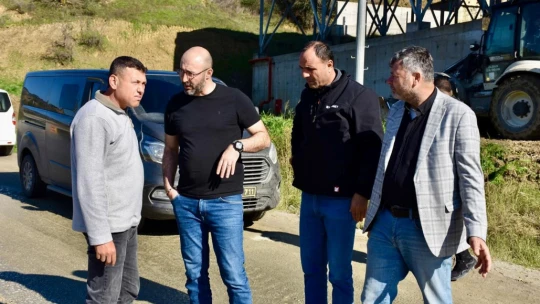 Germencik Belediye Başkanı Zencirci yol sorununu yerinde inceledi