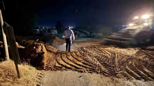 Germencik Belediyesi'nden izinsiz kazı operasyonu
