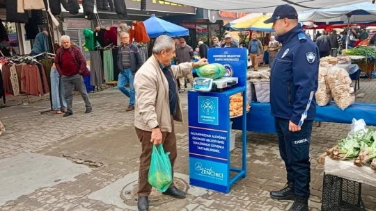 Germencik'te pazar yerlerinde tartı uygulaması başladı