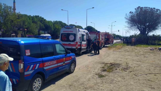 Hakimiyeti kaybolan otomobil fidanlığı uçtu: 1 yaralı