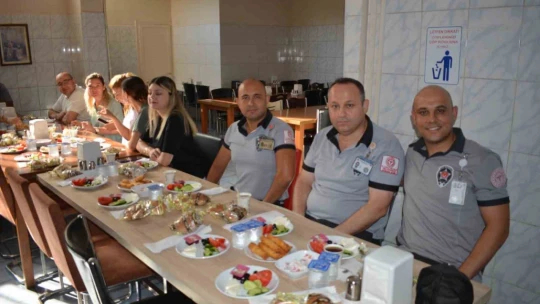 Hastanenin özel güvenlik görevlileri kahvaltıda buluştu