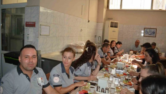 Hastanenin özel güvenlik görevlileri kahvaltıda buluştu