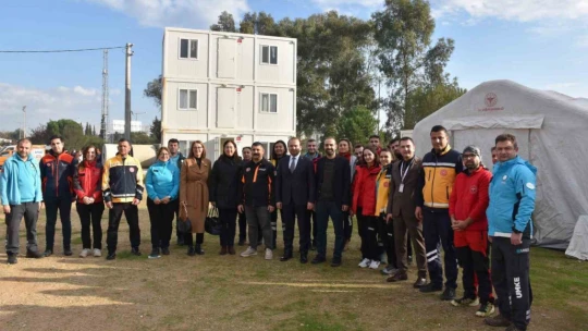 İl Sağlık Müdürü Eser eğitim ve tatbikat alanını ziyaret etti