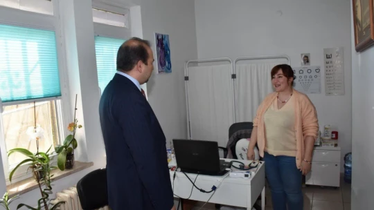 İl Sağlık Müdürü Şenkul Altınkum'daki sağlık çalışmalarını yerinde inceledi