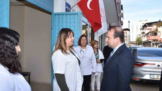 İl Sağlık Müdürü Şenkul, Umurlu'daki sağlık merkezlerinde incelemelerde bulundu