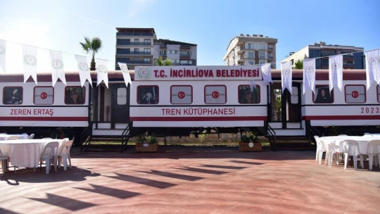 İncirliova'da Zeren Ertaş Tren Kütüphanesi açıldı
