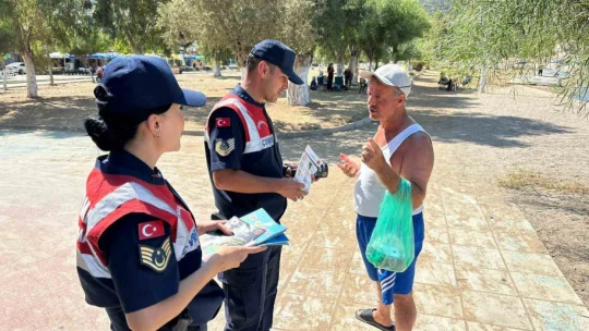 Jandarma ekipleri vatandaşları orman yangınlarına karşı uyardı
