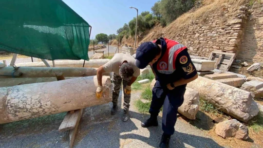 Jandarma Nysa'da ziyaretçileri bilgilendirdi