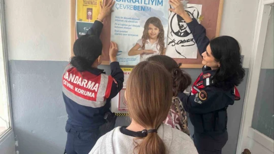 Jandarma öğrencilere doğa sevgisini anlattı