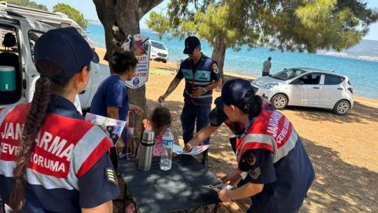 Jandarma orman yangınlarına karşı vatandaşları bilgilendirdi