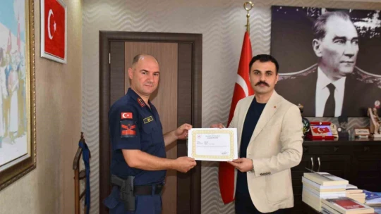 Jandarma personelleri Kaymakam Omurca ile görüştü