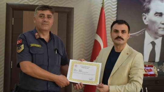 Jandarma personelleri Kaymakam Omurca ile görüştü