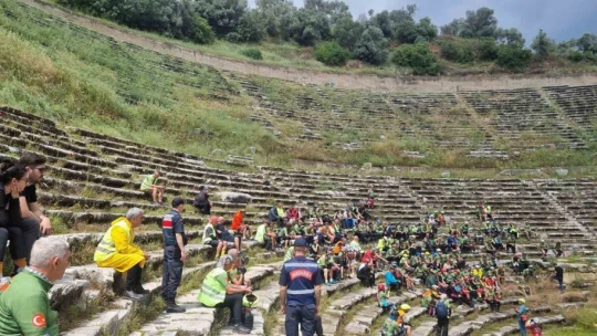 Jandarmadan bisikletçilere güvenlik desteği