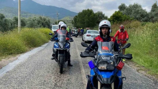 Jandarmadan bisikletçilere güvenlik desteği