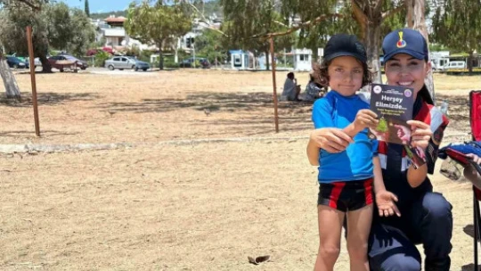 Jandarmadan Didim'de vatandaşlara orman yangını bilgilendirmesi