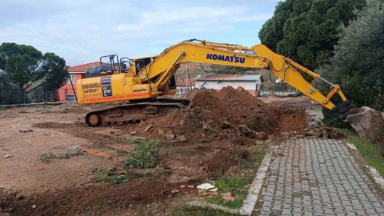 Karacasu Ataeymir İlkokulu için ilk kepçe vuruldu
