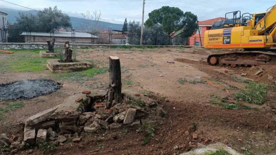 Karacasu Ataeymir İlkokulu için ilk kepçe vuruldu