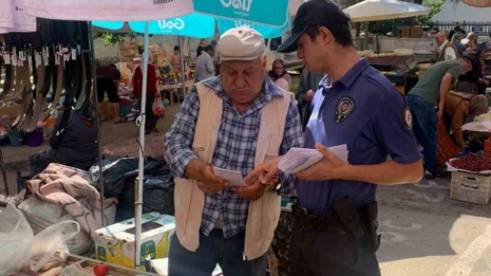 Karacasu'da sahte para bilgilendirmesi