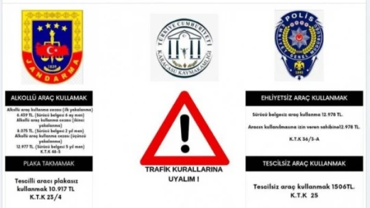 Karacasu Kaymakamlığı'ndan trafik kuralı uyarısı