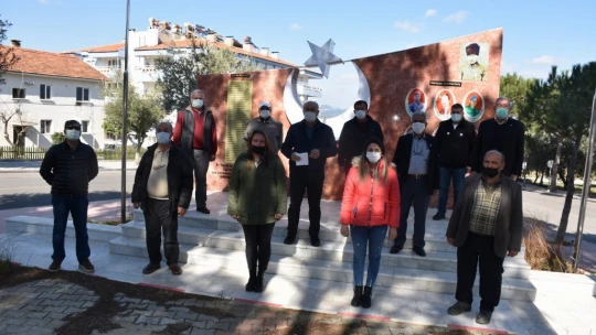 Karacasu'da CHP ve İYİ Parti şehitleri andı, terörü lanetledi