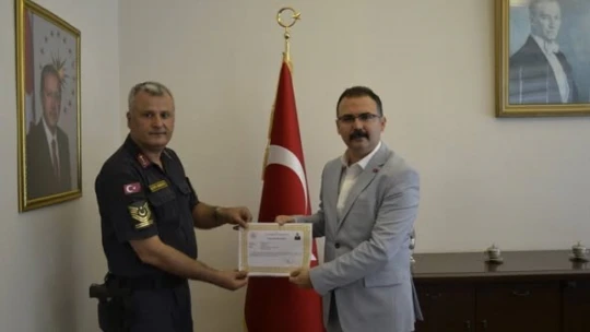 Kaymakam Ateş'ten jandarma personeline hizmet teşekkürü