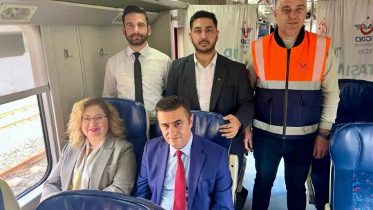 Kaymakam Doğru trene bindi, demir yollarını inceledi