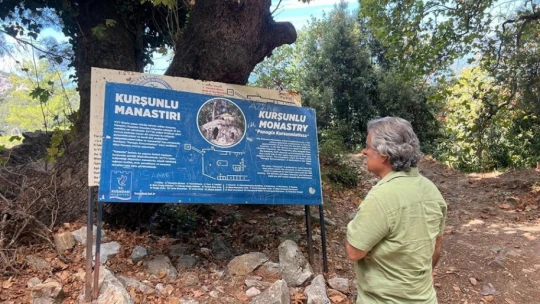 Kaymakam Keklik, zirveye gizlenmiş 900 yıllık manastırı inceledi
