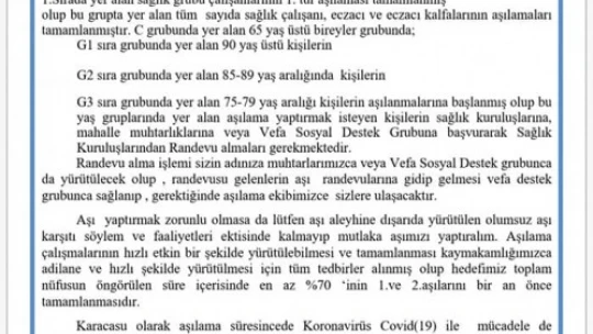 Kaymakam Soley, Karacasu'daki son korona verilerini açıkladı
