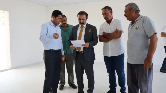 Koçarlı Kaymakamı Taşkın Cemevi inşaatında incelemelerde bulundu