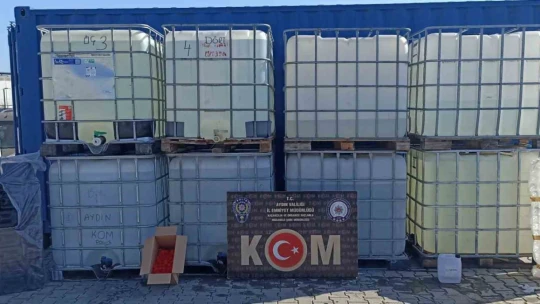 KOM ekiplerinden Aydın merkezli eş zamanlı operasyon: 9 ton etil alkol ele geçirildi