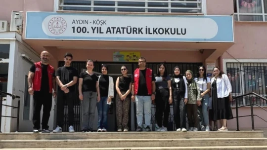 Köşk MYO öğrencileri 100. Yıl Atatürk İlkokulu'na kitap bağışında bulundu