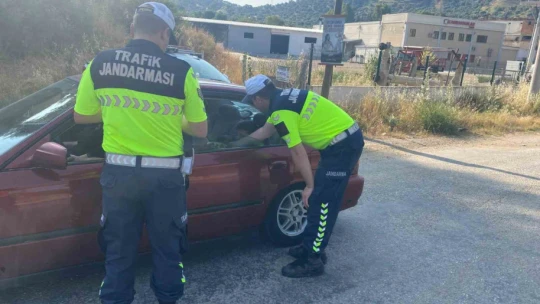 Köşk'te 201 araç sorgulandı