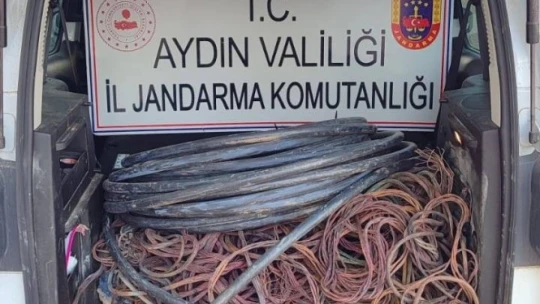 Köşk'te kablo hırsızları yakalandı