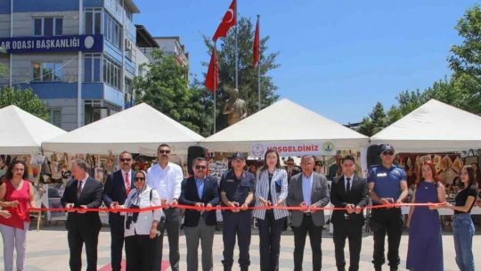 Köşklü kursiyerler el emeği ürünlerini sergiledi