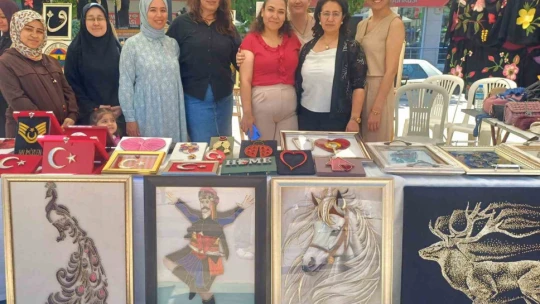 Köşklü kursiyerler el emeği ürünlerini sergiledi
