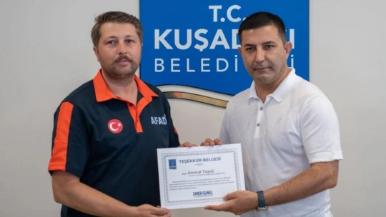 Kuşadası arama kurtarma ekibi eğitimlerini tamamladı