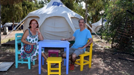 Kuşadası'nda bayram tatilinin gözdesi 'Ada Camping' oldu