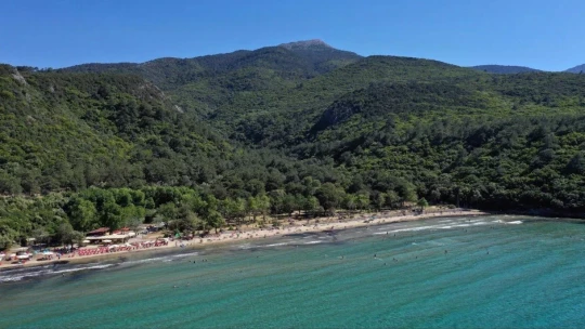 Kuşadası'nda Milli Park'ta yangına karşı tedbirler aldı