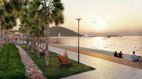 Kuşadası sahil şeridini daha modern hale getirmek için çalışma başlatıldı