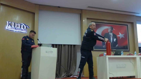 KUTO'da yangın eğitimi yapıldı