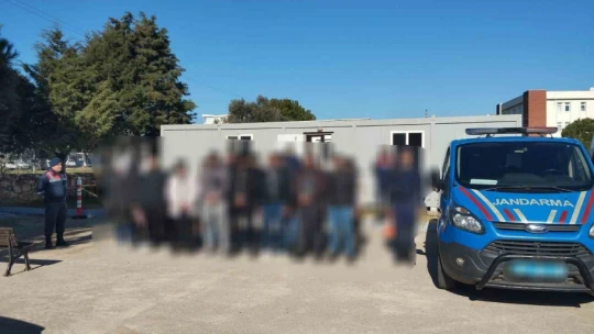 Makilik alan içerisine gizlenmiş düzensiz göçmenleri insansız hava aracı buldu