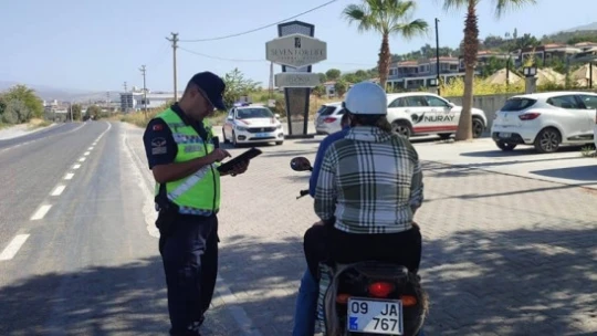 Motosiklette kask kullanımına dikkat çekildi